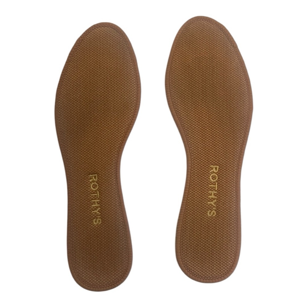 Rothy's Rust Orange Ballet Flats with Blue Trim - Picture 12 of 15